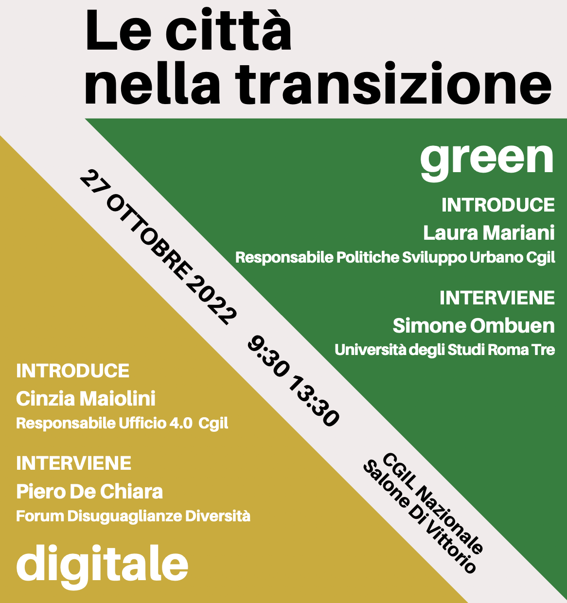 Le città nella transizione